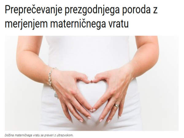 Nosečnost preprečevanje prezgodnjega poroda